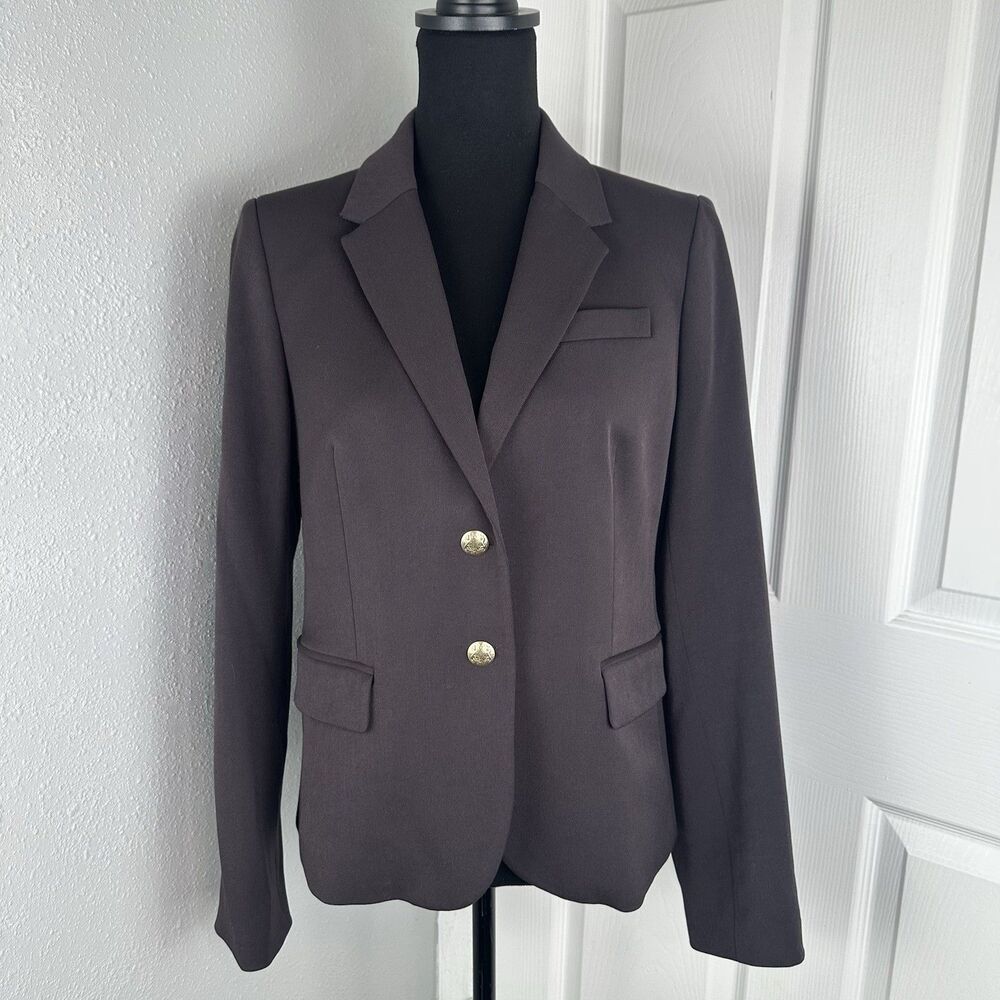 J.Crew Mercantile Schoolboy Blazer Womens Size 12 Plum Eggplant Career Preppy